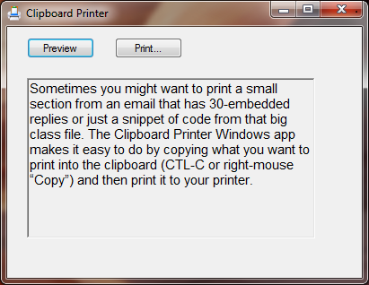 Clipboard Printer App